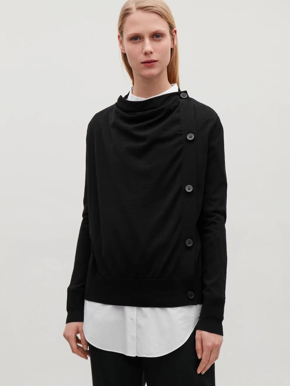 COS Draped Wool Cardigan